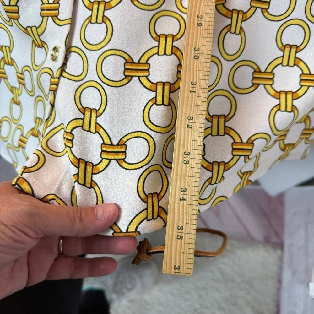 MSK Black Yellow Midi Dress old money classic grand millennial size medium vacay - Picture 7 of 8